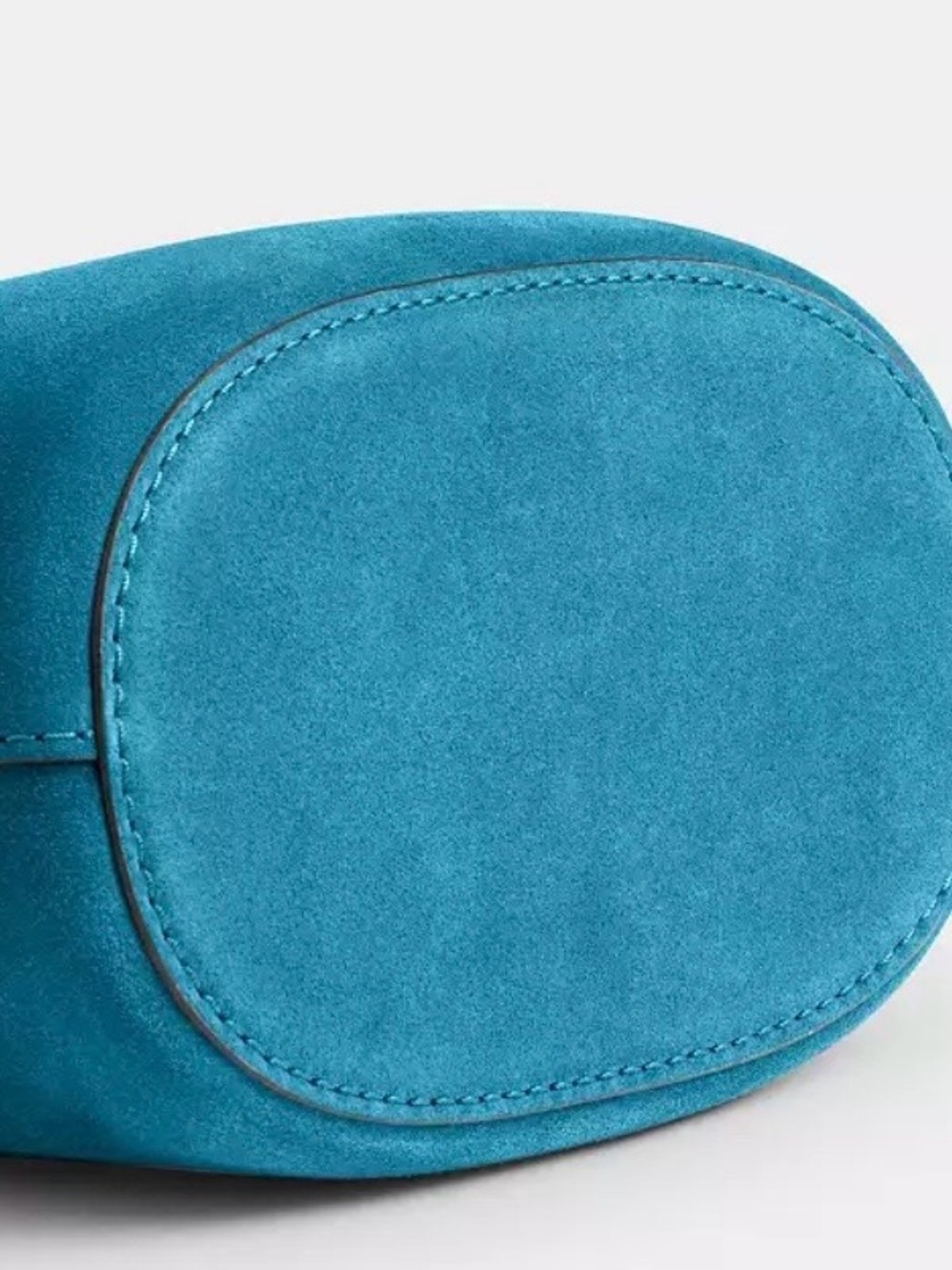 COACH Bleecker Bucket Bag 21 with Matching Pouch in Sea Blue (Teal) Suede NWT - Picture 9 of 12